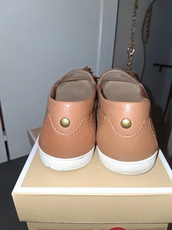 Michael Kors Women's Leather Callahan Moc Tassel Loafers Sz 7.5 Acorn - Picture 6 of 8